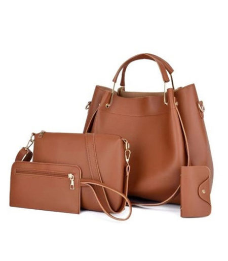 Fashion Women's Outdoor Casual Three Piece Leather Handbag Messenger Bag