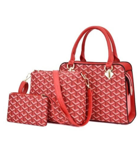 Fashion Women's Outdoor Casual Three Piece Leather Handbag Messenger Bag