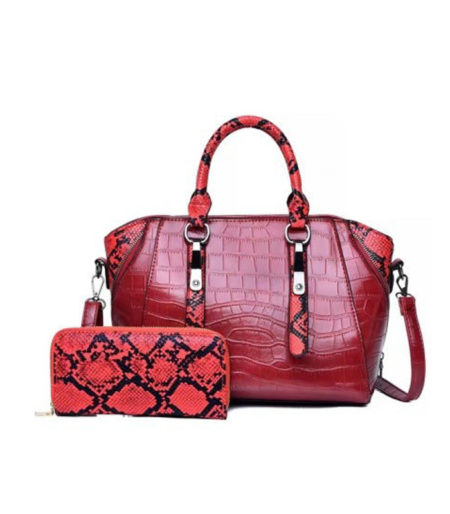 Fashion Women's Outdoor Casual Three Piece Leather Handbag Messenger Bag