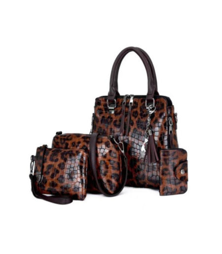 Fashion Women's Outdoor Casual Three Piece Leather Handbag Messenger Bag