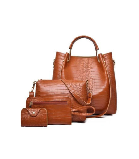 Fashion Women's Outdoor Casual Three Piece Leather Handbag Messenger Bag