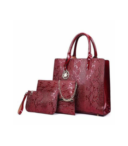 Fashion Women's Outdoor Casual Three Piece Leather Handbag Messenger Bag